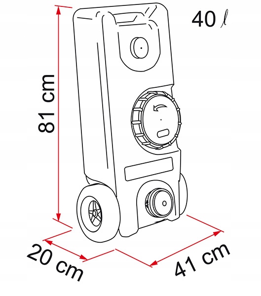 02428-01A - FIAMMA 40L чистая водная цистерна для кемпинга