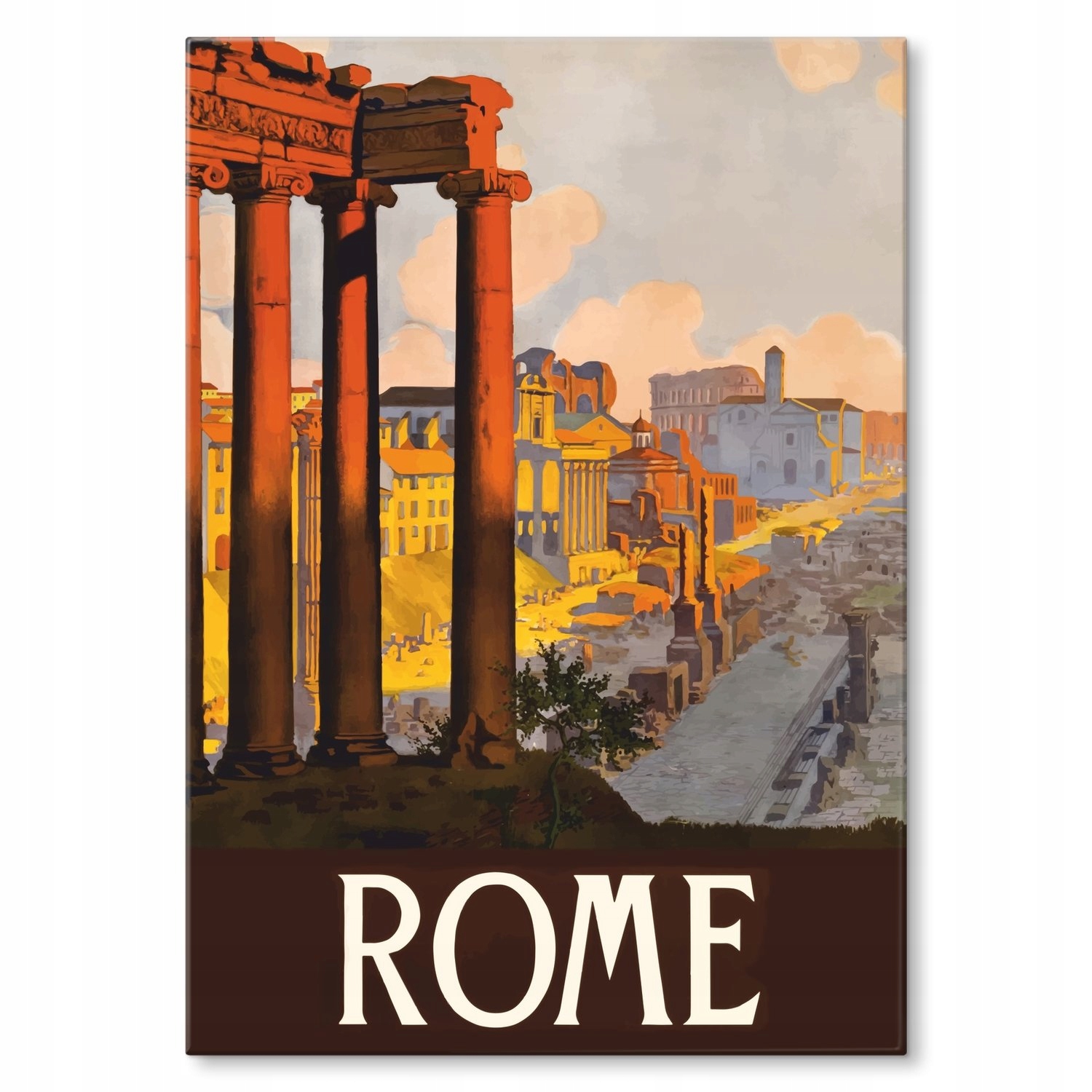 Kovový plakát Rome Řím Dárek 42 x 59 cm