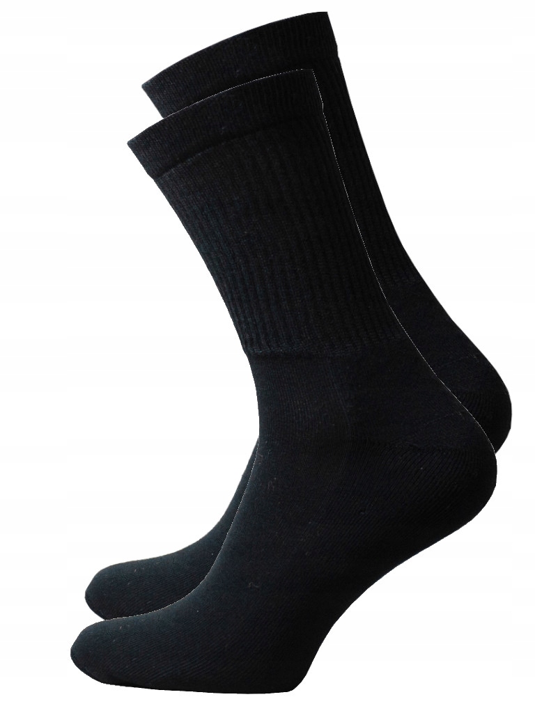 

Skarpetki sportowe Pół-frotte Czarne gładkie 41-43