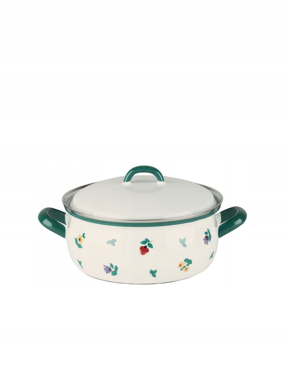 Hrniec Nízky Emalovaný 1.5 l 18 cm Indukcia Rúra Umývačka riadu Riess