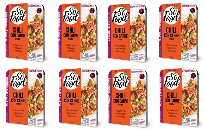 Levně 8 x 330 g So Food Chili con carne hotové jídlo Karton