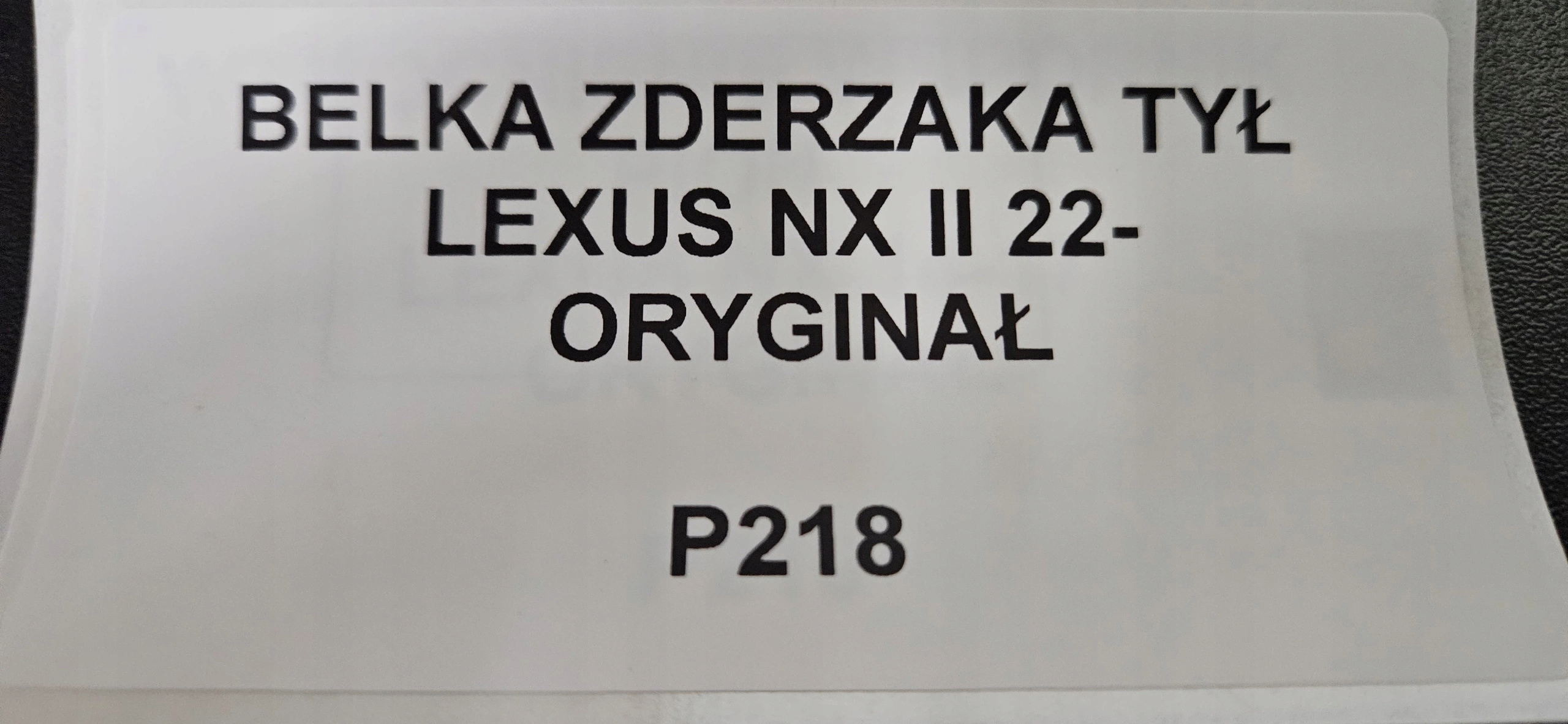 bumper support rear part LEXUS NX II 2022- original