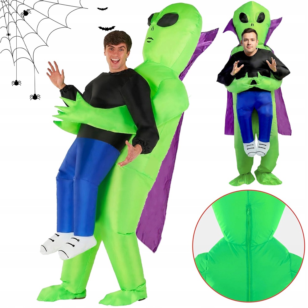 Nafukovací Kostým Pro Dospělé Mimozemšťan Na Halloween, Karneval 150-190 CM