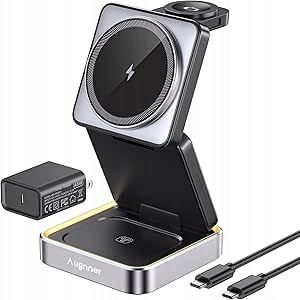 Augnne stacja ładująca 25 W] 3 w 1 do Apple, 25 W, indukcyjna