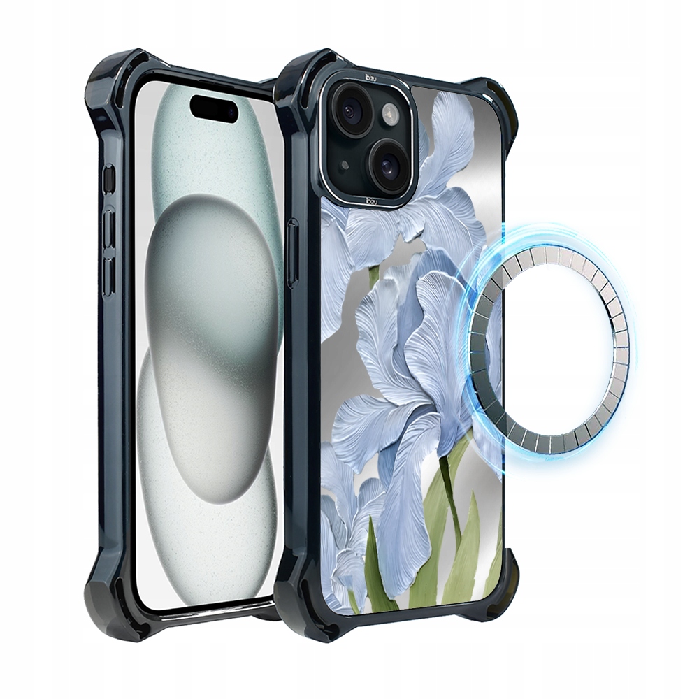 Pouzdro pro iPhone 15 Plus Ibizu DropGuard Ultra s MagSafe, modrý iris