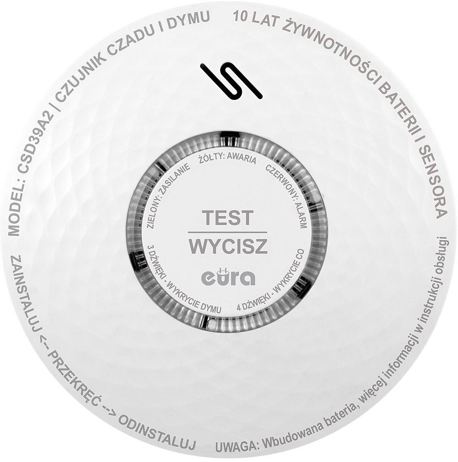 Detektor oxidu uhelnatého a kouře Eura CSD-39A2