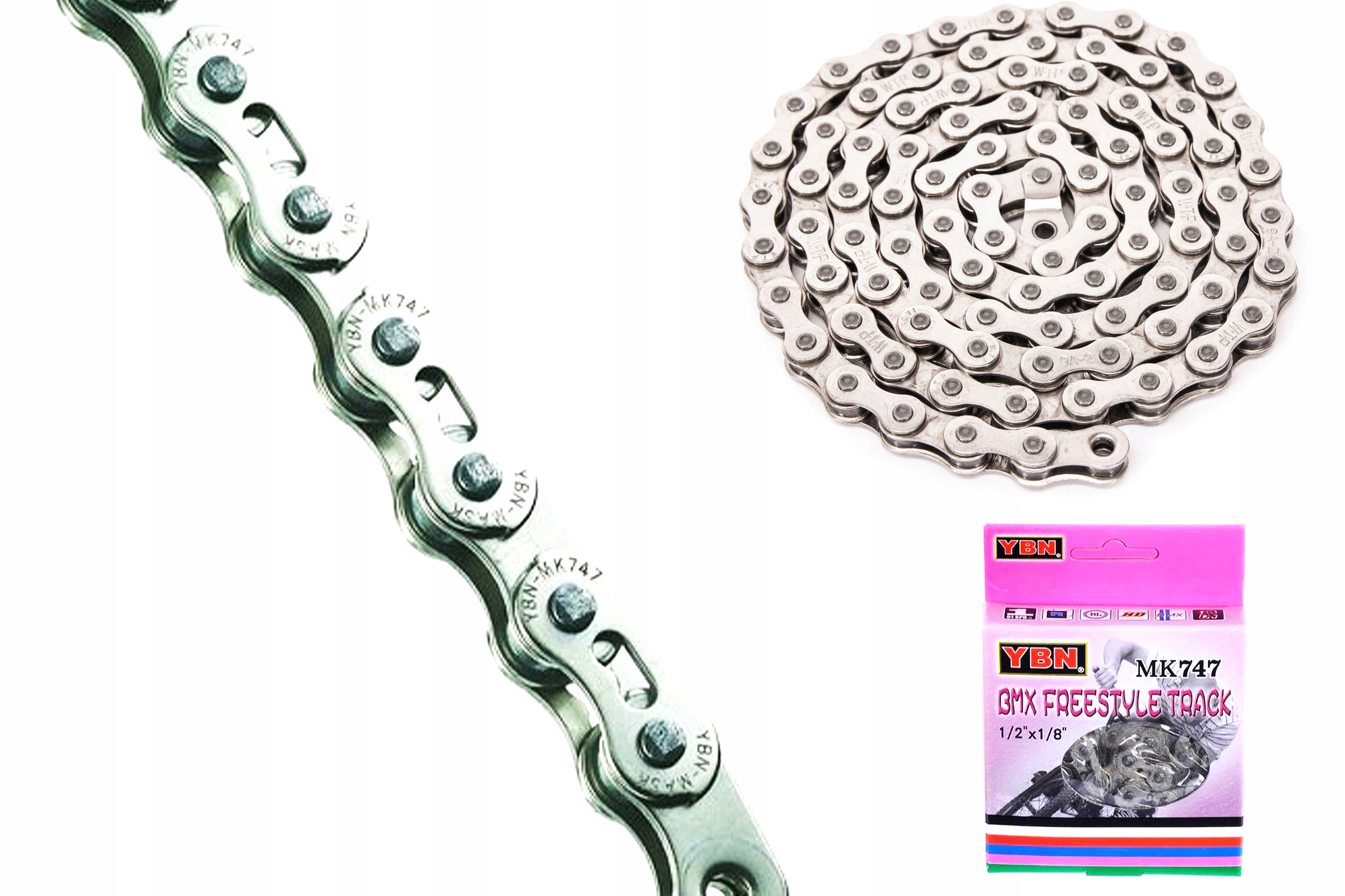 

Łańcuch Do Bmx Dirt Ybn MK747S2 102 ogniwa Spinka