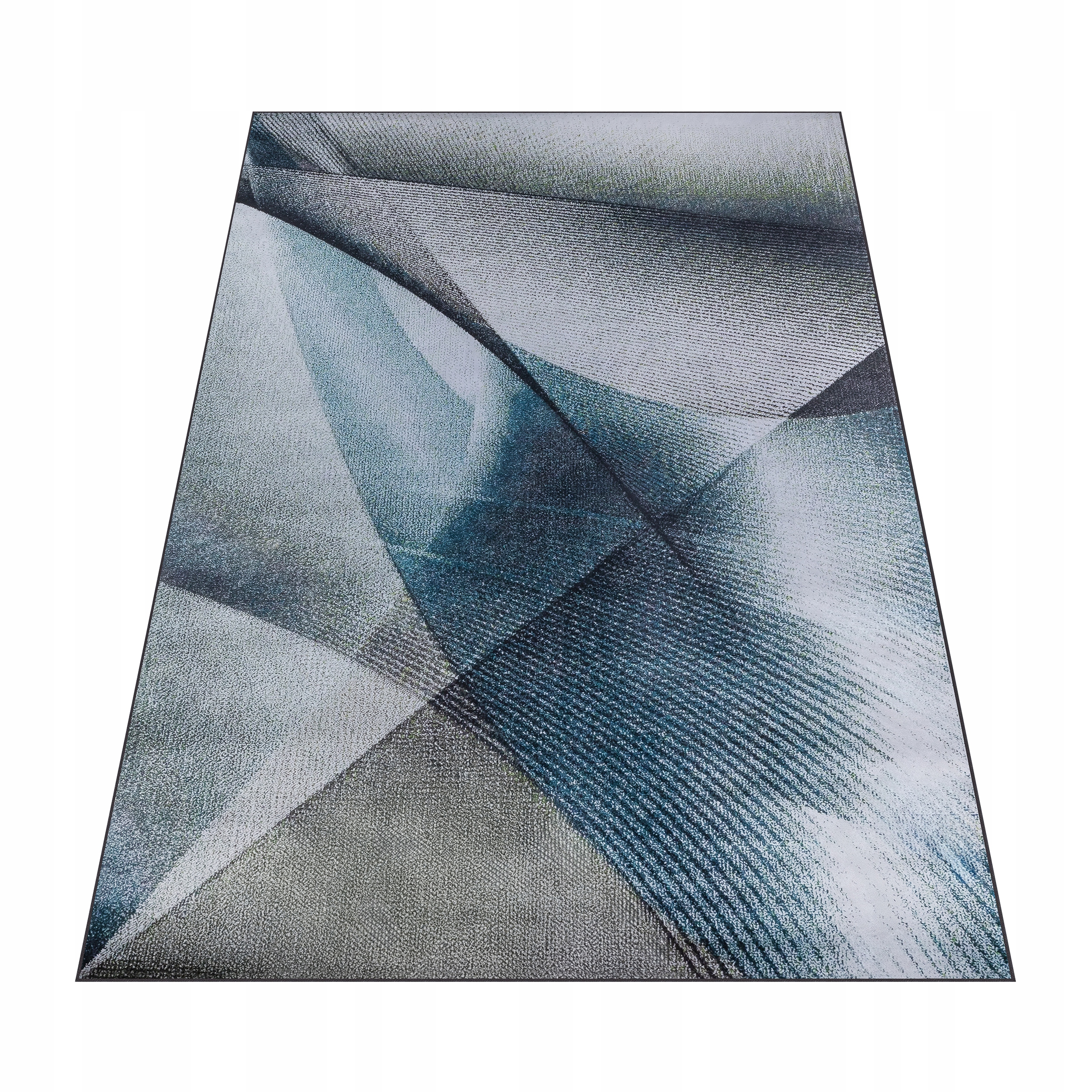 Koberec Do Obývacího Pokoje 160x220 CM Zelený Šedý Protiskluzový Moderní Vzor