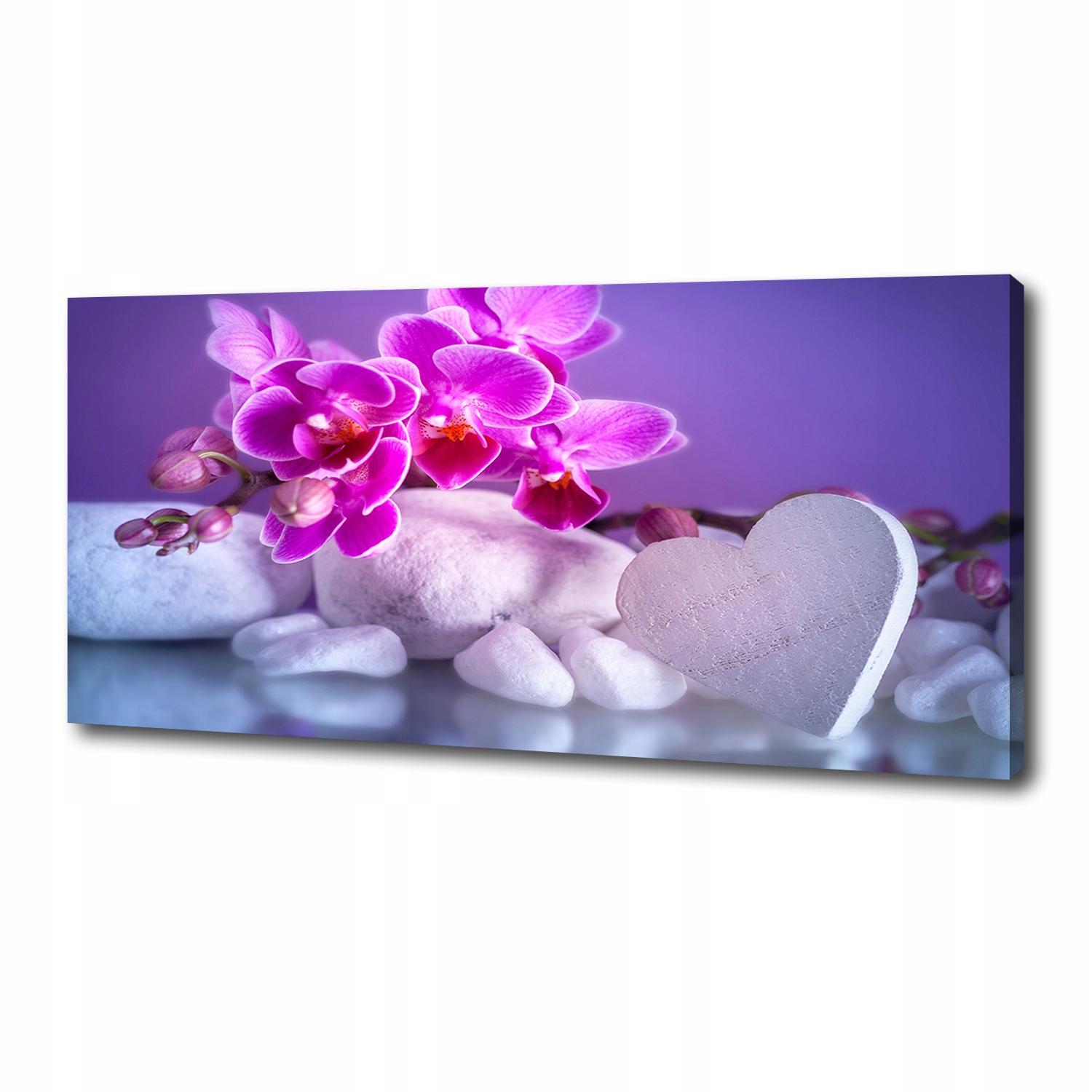

Foto obraz na płótnie Orchidea i serce 125x50 cm
