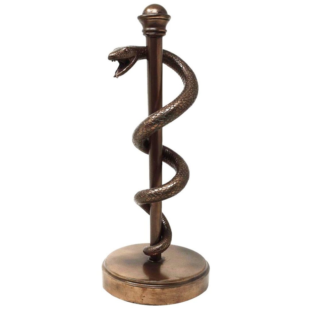 Laska Eskulapa Figurka Darček pre lekára 30 cm Živica