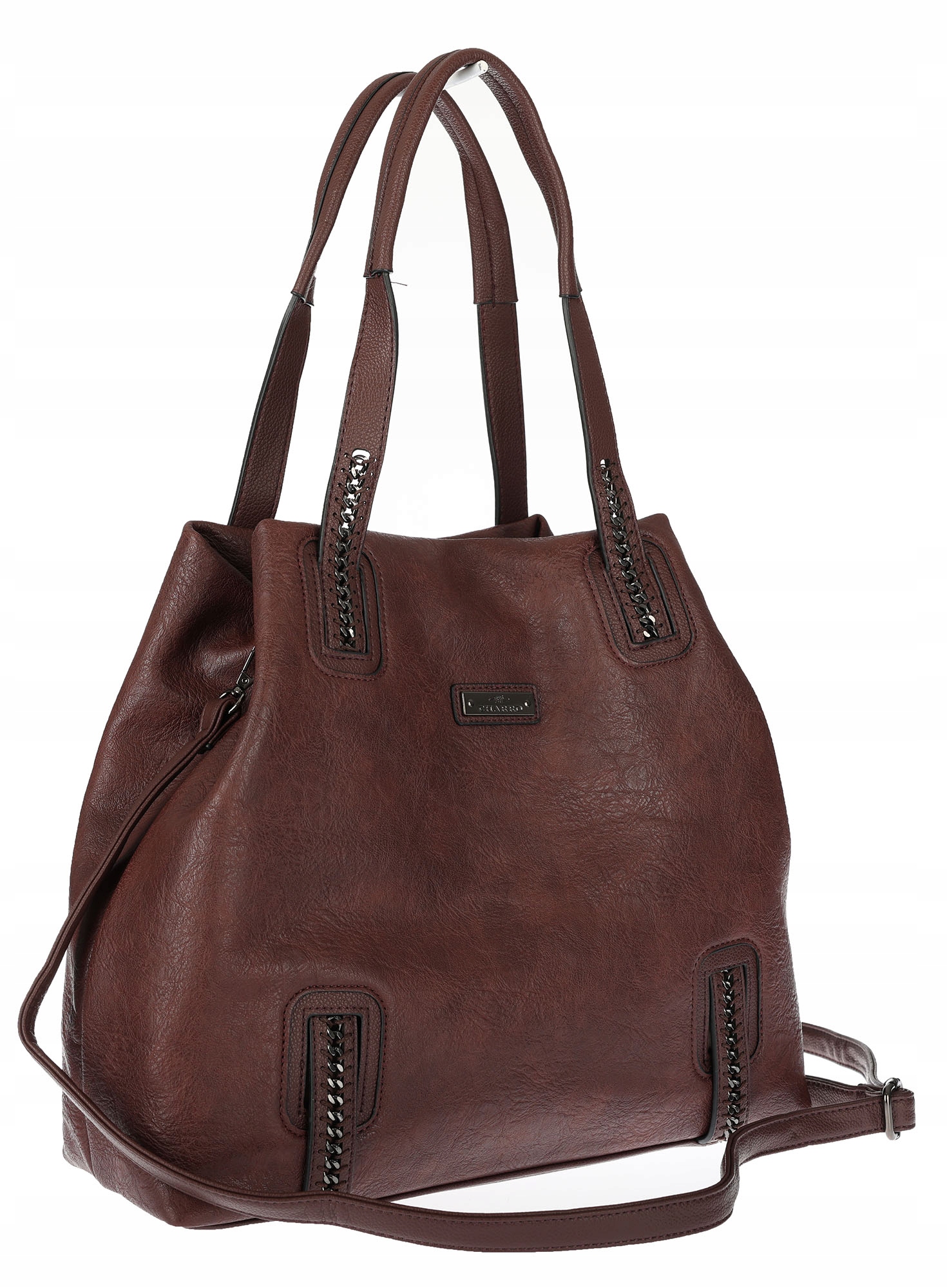 Dámská shopper kabelka A4 elegantní velká taška do práce CH6687 Čokoládová