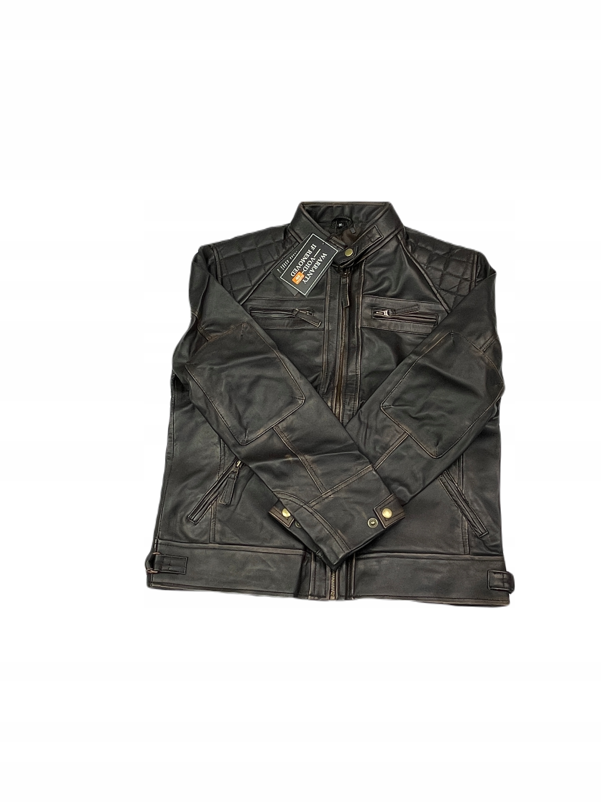 Pánská kožená bunda hnědá Real Leather M