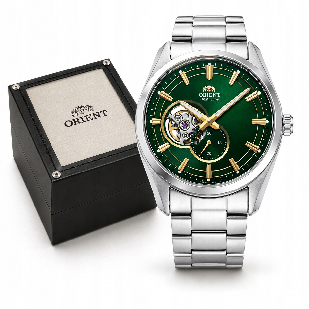 Pánské Hodinky Orient Contemporary RA-AR0008E30B Automat Open Heart Zelené