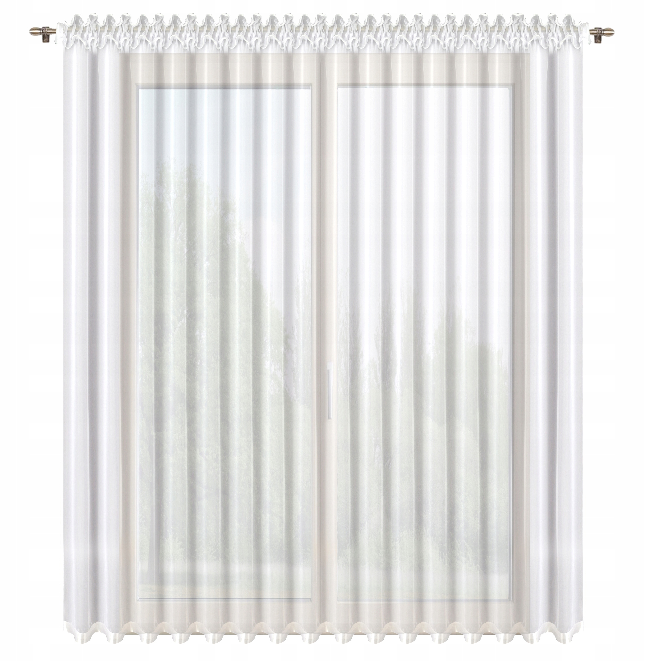 

firany gotowe na okno balkonowe 250x400 cm balkon