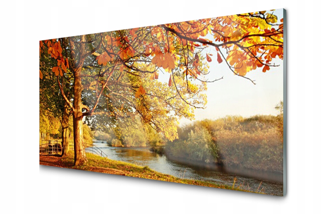 

Panel szklany Płytka Drzewo Jezioro 120x60 + Klej