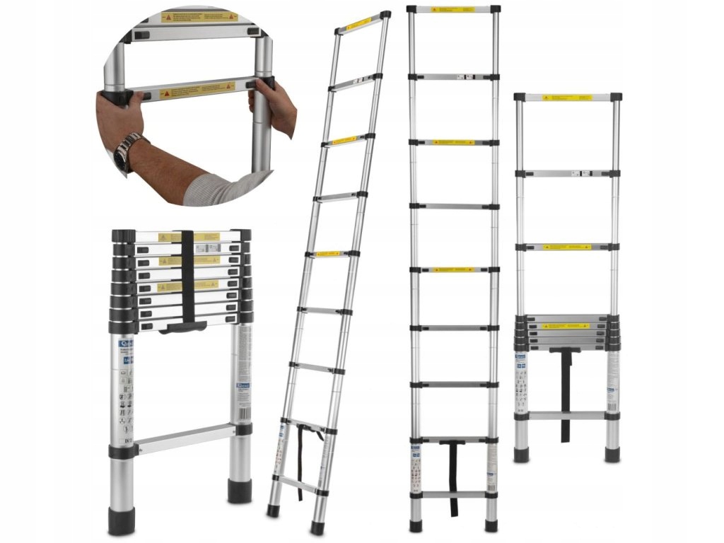 Teleskopický rebrík 2,6m, 150kg, hliníkový G02444