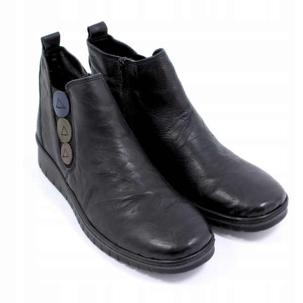 Kožené preventivní boty Loretta černé LO6586-222 r40