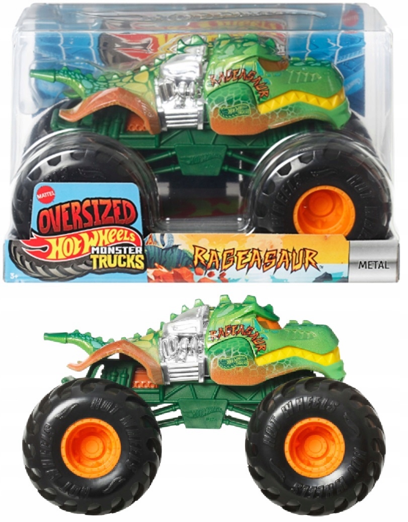 Rageasaur Oversized Truck Dinozaur Hot Wheels Monster Trucks Die-cast 1:24