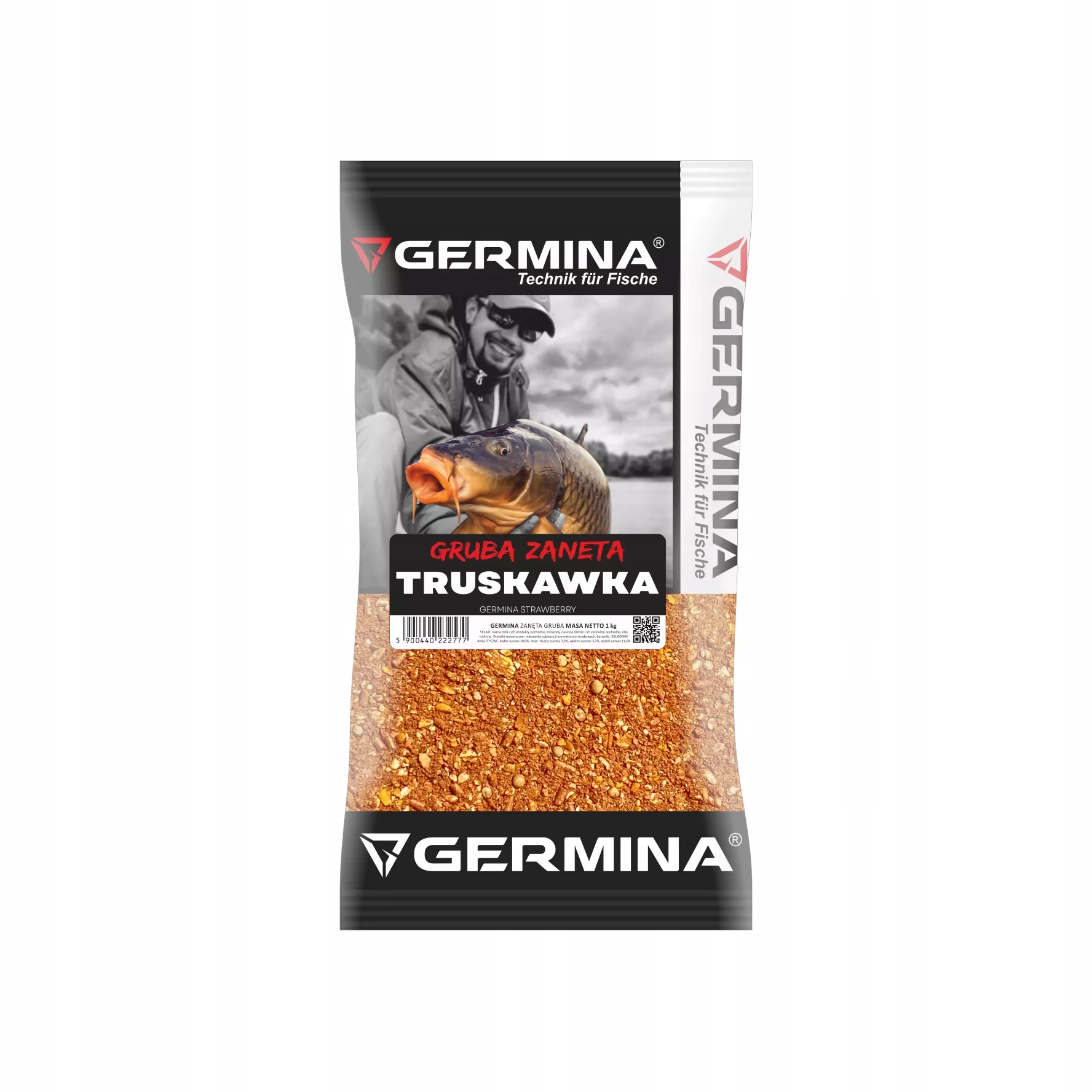 Zanęta Germina Gruba Truskawka 1kg 232358 wieloziarnista