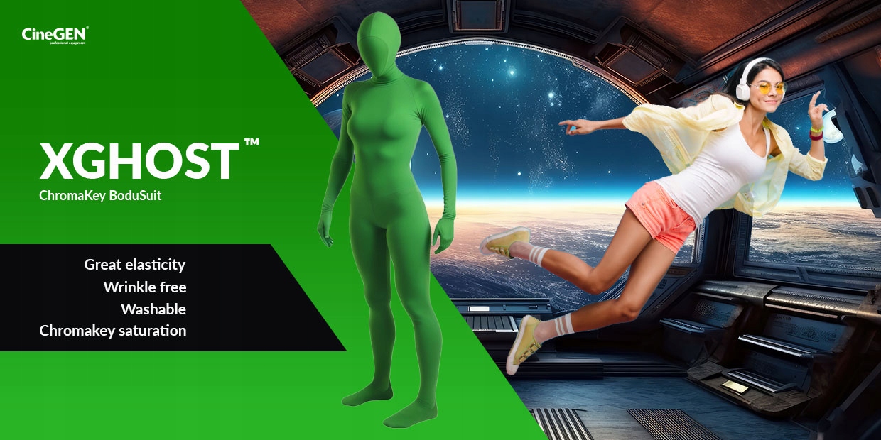 Zielony strój Green Screen Chroma Key Rozmiar XL Materiał płótno inny