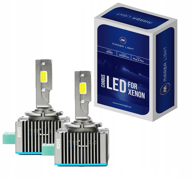 Žiarovky D3S Led Hid Xenon 45W Výkon Biele P&p Biele Silné Svetlo