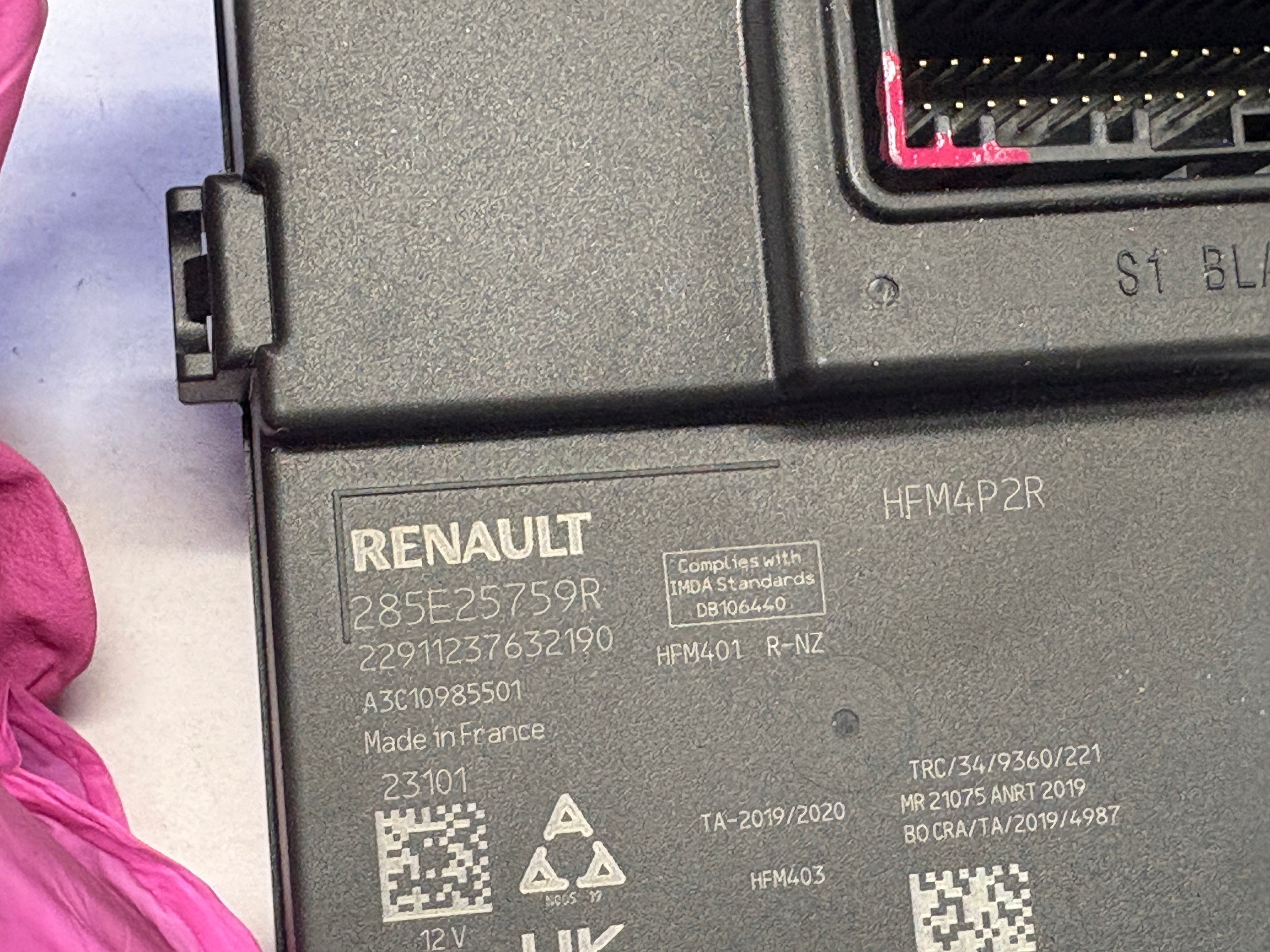 RENAULT AUSTRAL E-TECH module control unit 285E25759R