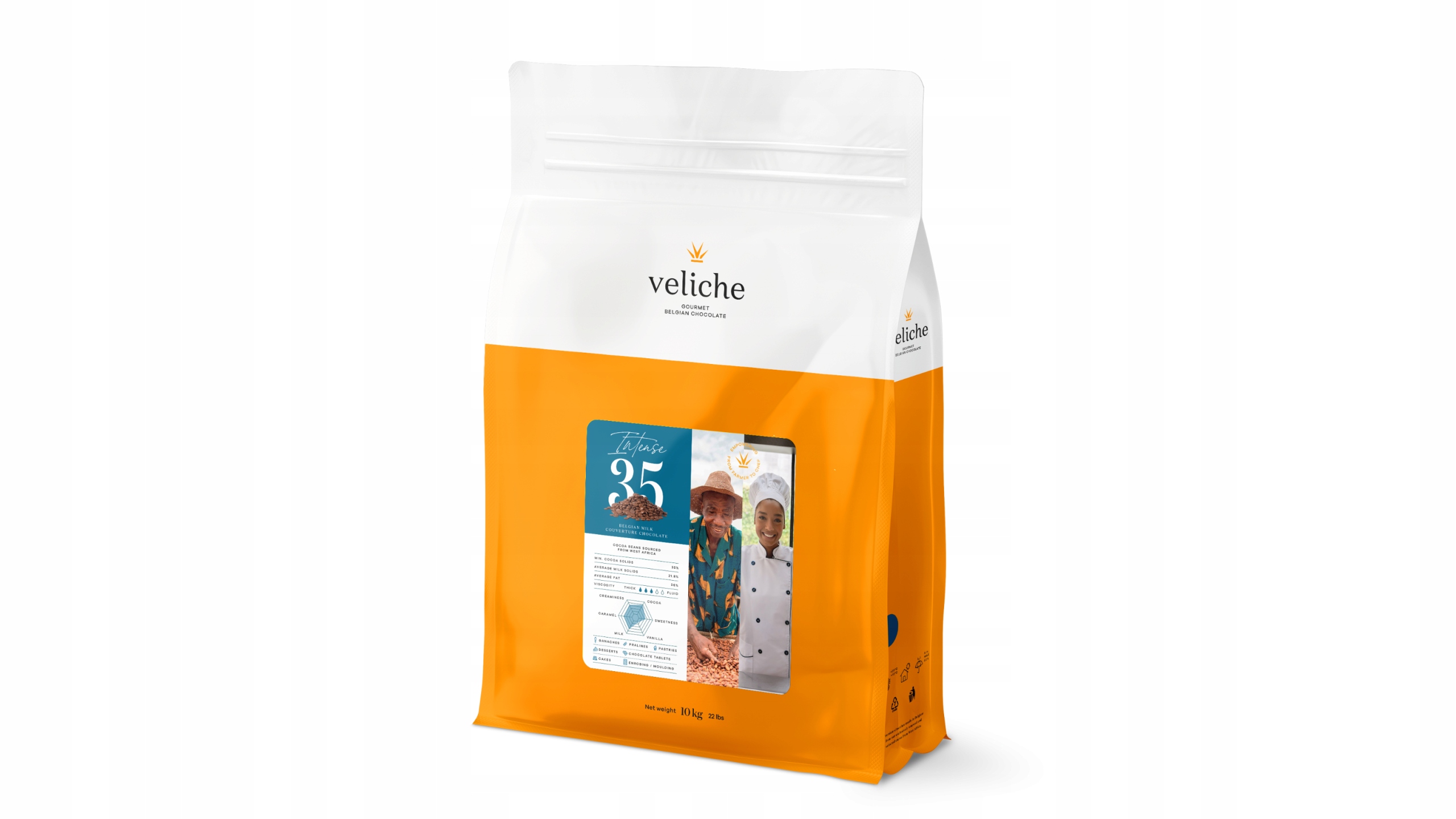 Levně Mléčná čokoláda 1kg Veliche Mléčná Intense 35%