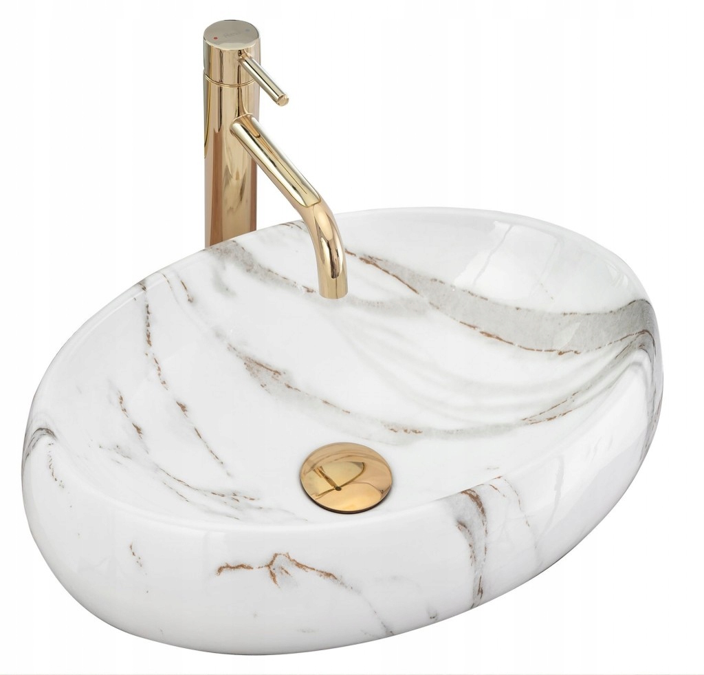 Umyvadlo na desku Linda Lava 48,5x34 (REA-U8695) /po/