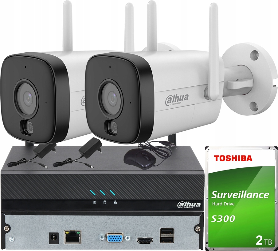 Sada 2x WiFi 5MPx kamera Dahua IPC-HFW1539DTK1P-SW-PV Detekce zvuku 2TB