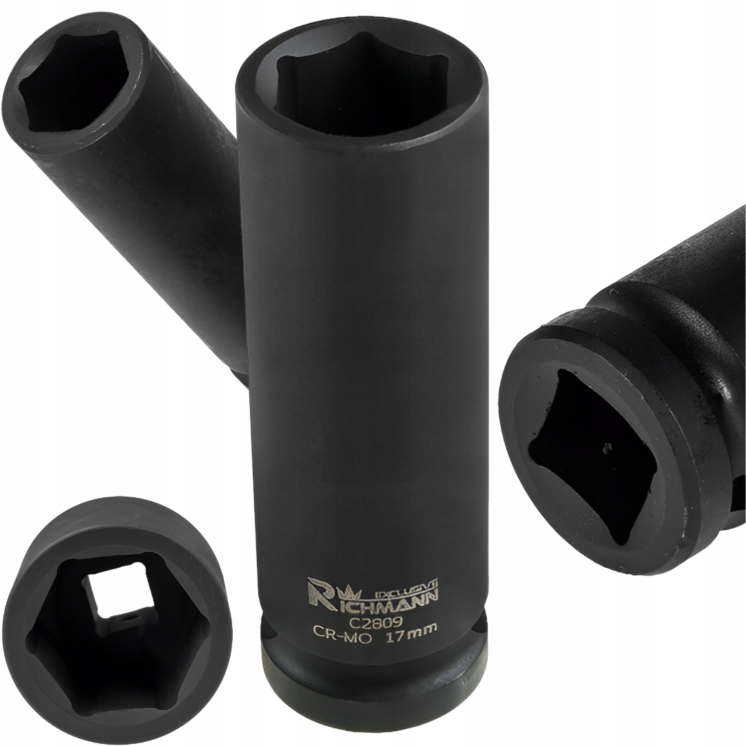 Nasadka Udarowa Klucz Nasadowy 17mm 1/2" Cala Długa 6-KĄTNA Richmann C2809