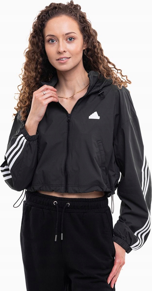Dámská Bunda Adidas Fi 3S Wnd Wb Šedá IS3660 velikost S