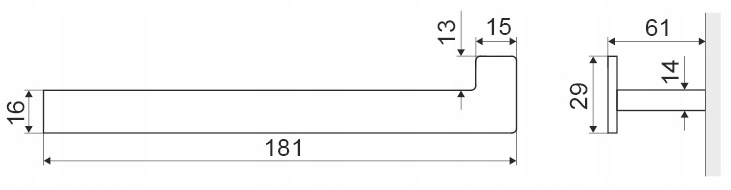 Uchwyt na papier Excellent RIKO DOEX.1608GL złoty Szerokość produktu 18.1 cm