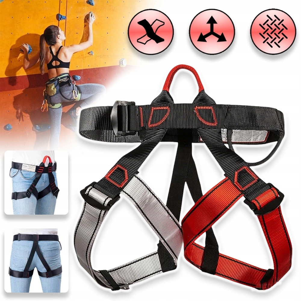 UPRZĄŻ WSPINACZKOWA PAS UPRZĄŻ GÓRSKA REGULOWANA UPRZĄŻ DO WSPINACZKI