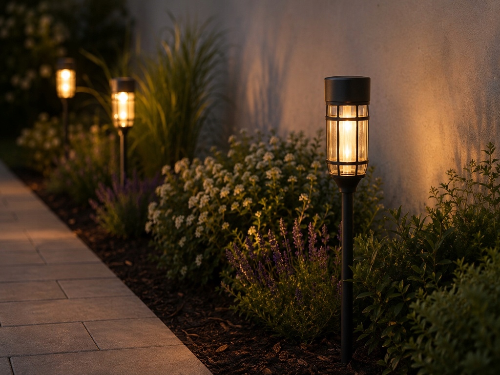 6x Lampa Solarna Ogrodowa Ciepła Czujnik Zmierzchu Duża Bateria Lampki Loft