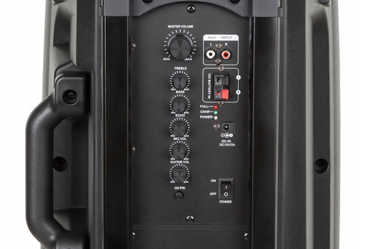 KOLUMNA WALIZKA BT KRUGER KM1710 RADIO USB KARAOKE Kolor czarny