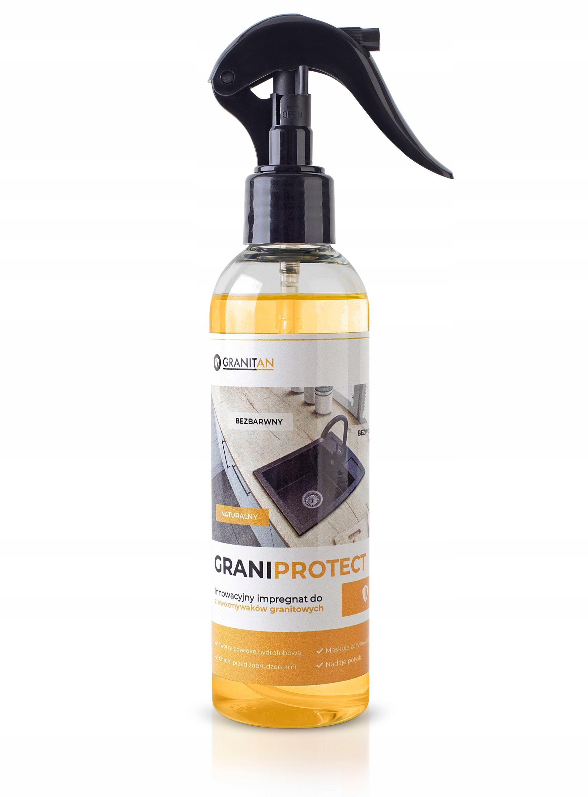 IMPREGNAT KUCHENNY DO ZLEW ZLEWOZMYWAK GRANITOWY NABŁYSZCZACZ GRANIPROTECT Marka Granitan