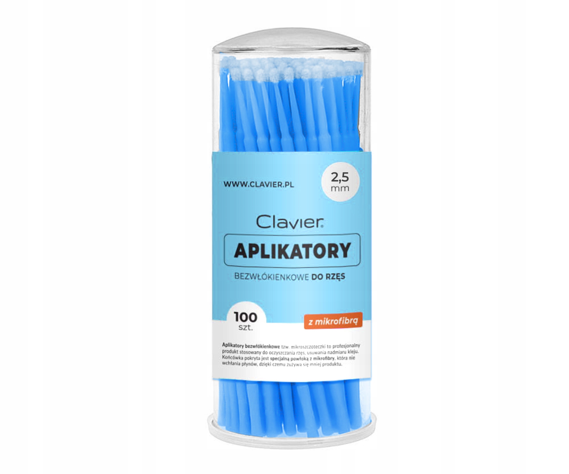 

Aplikatory Bezwłókienkowe Do Rzęs 100 Szt. 2,5MM