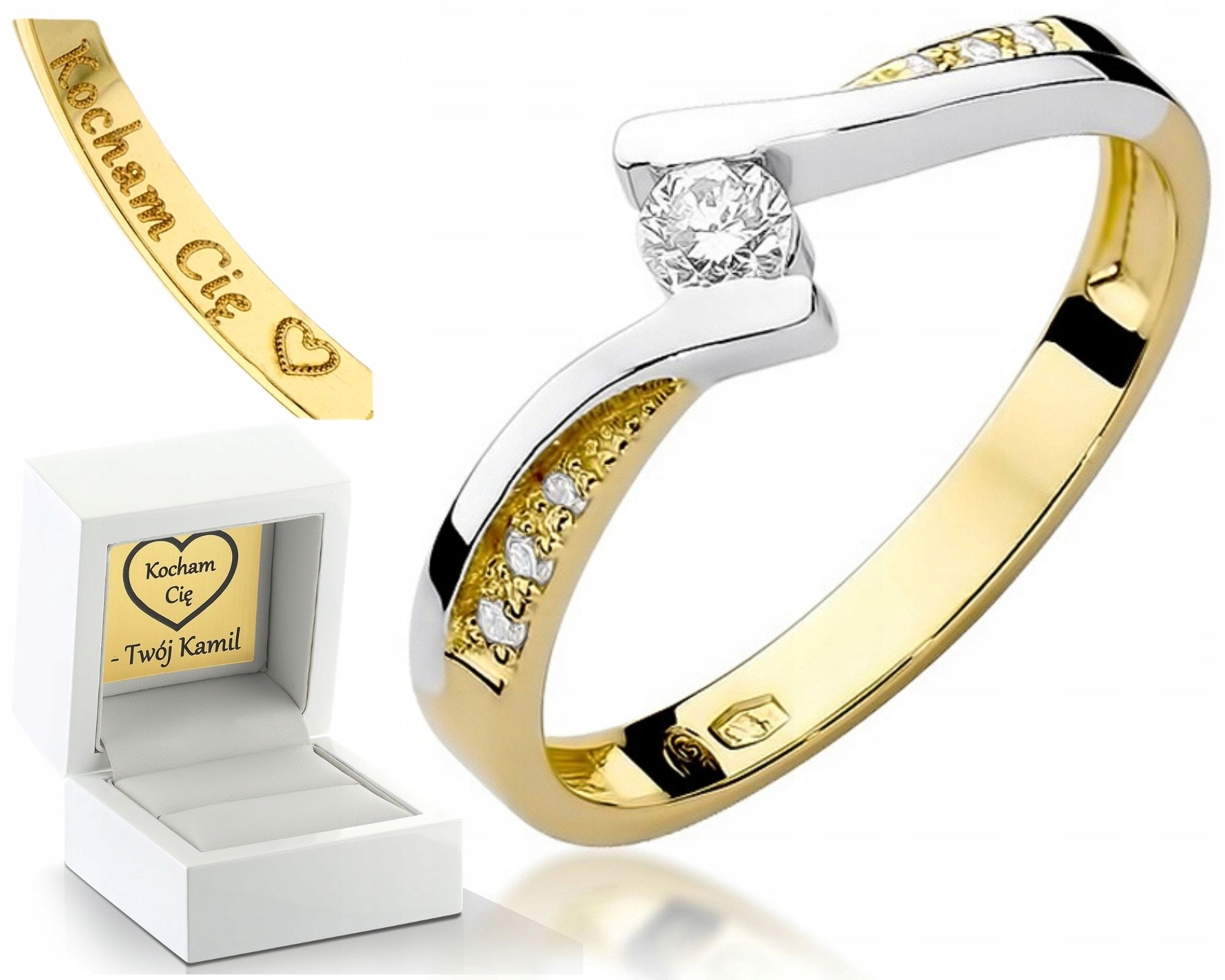 Prstýnek S Brilianty 0,16 Ct 0,585 Zásnubní Obchod Pro Ženu