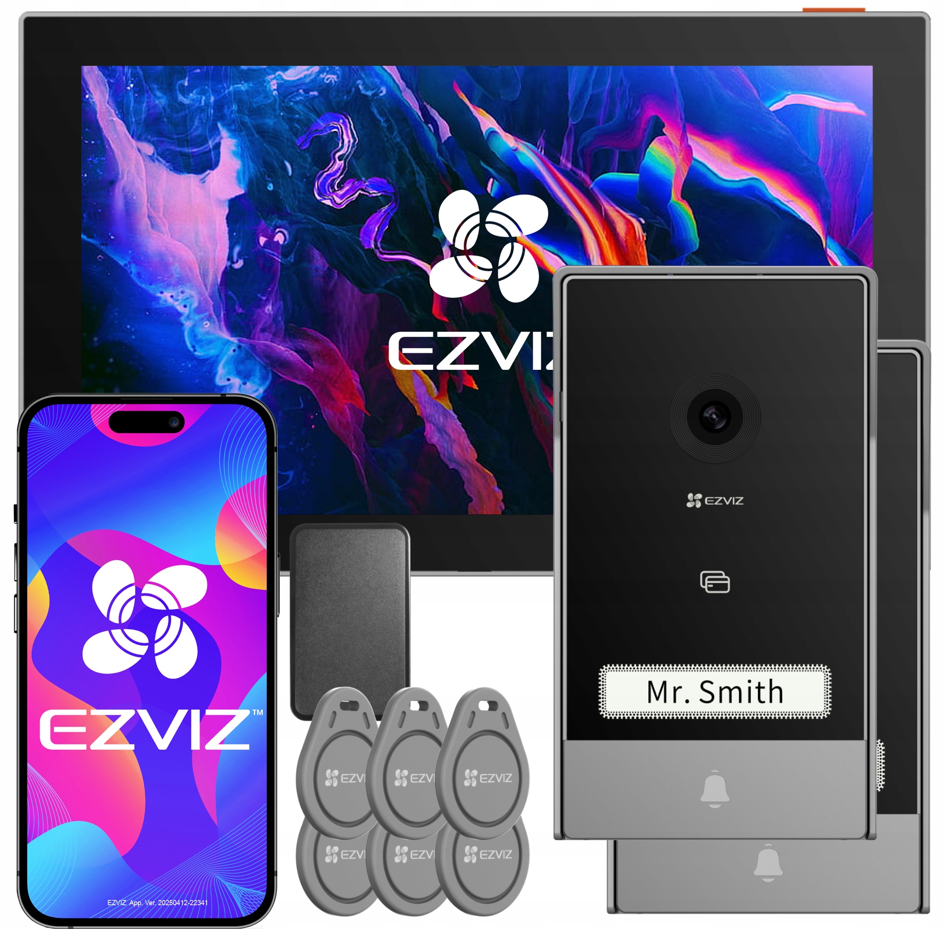 Videovrátnik Sada Ezviz HP7 2Entry Kit 2žilové 2 bránové stanice Aplikácia