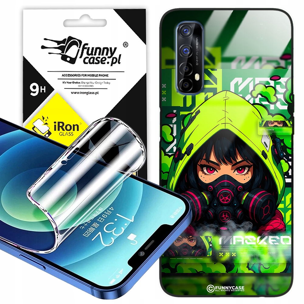 TOK REALME GLASS ÜVEG CYBER NEON VIBE ANIME HIDROGÉL FÓLIA za