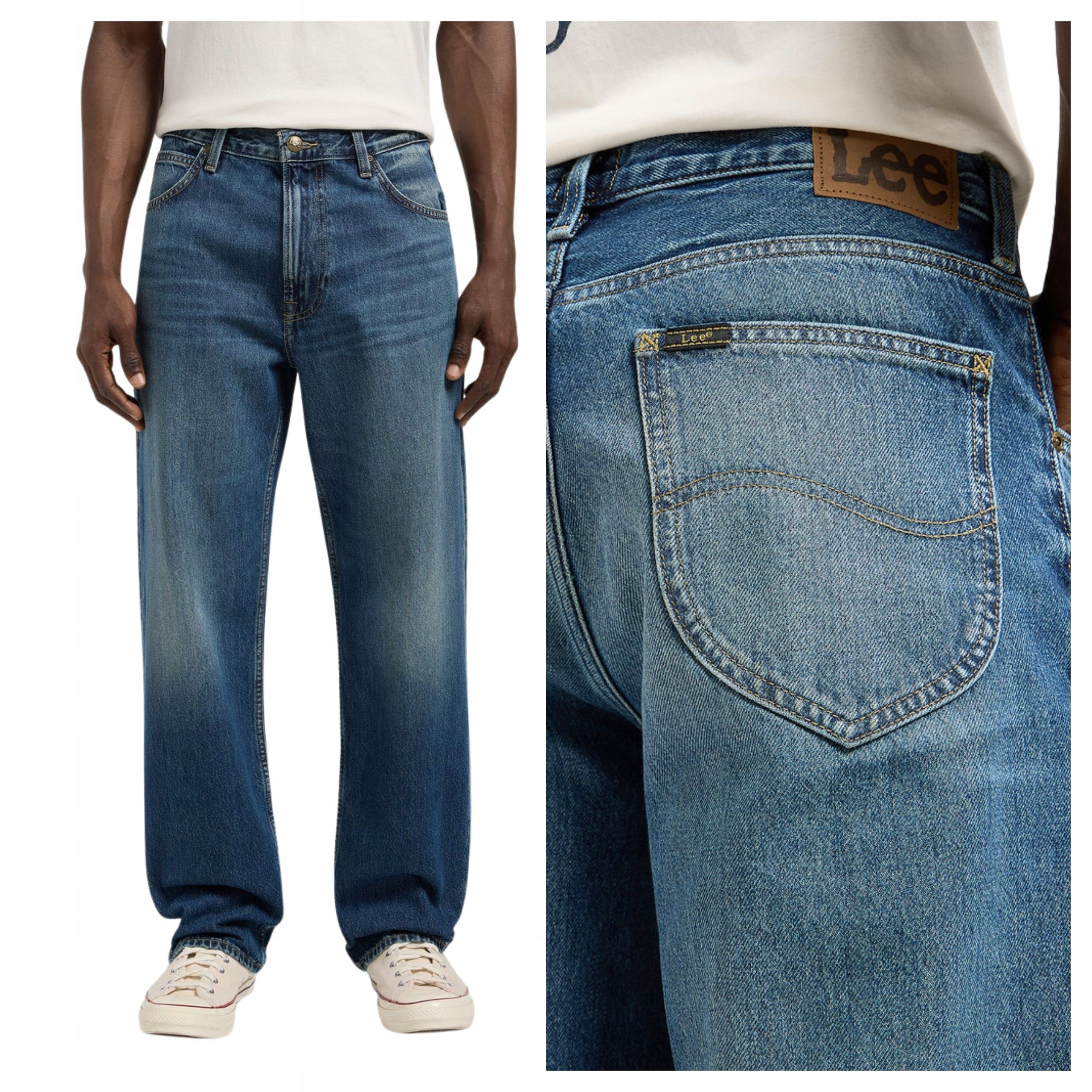 Pánské kalhoty Lee Asher Loose Fit Džíny modré Myron W33 L32