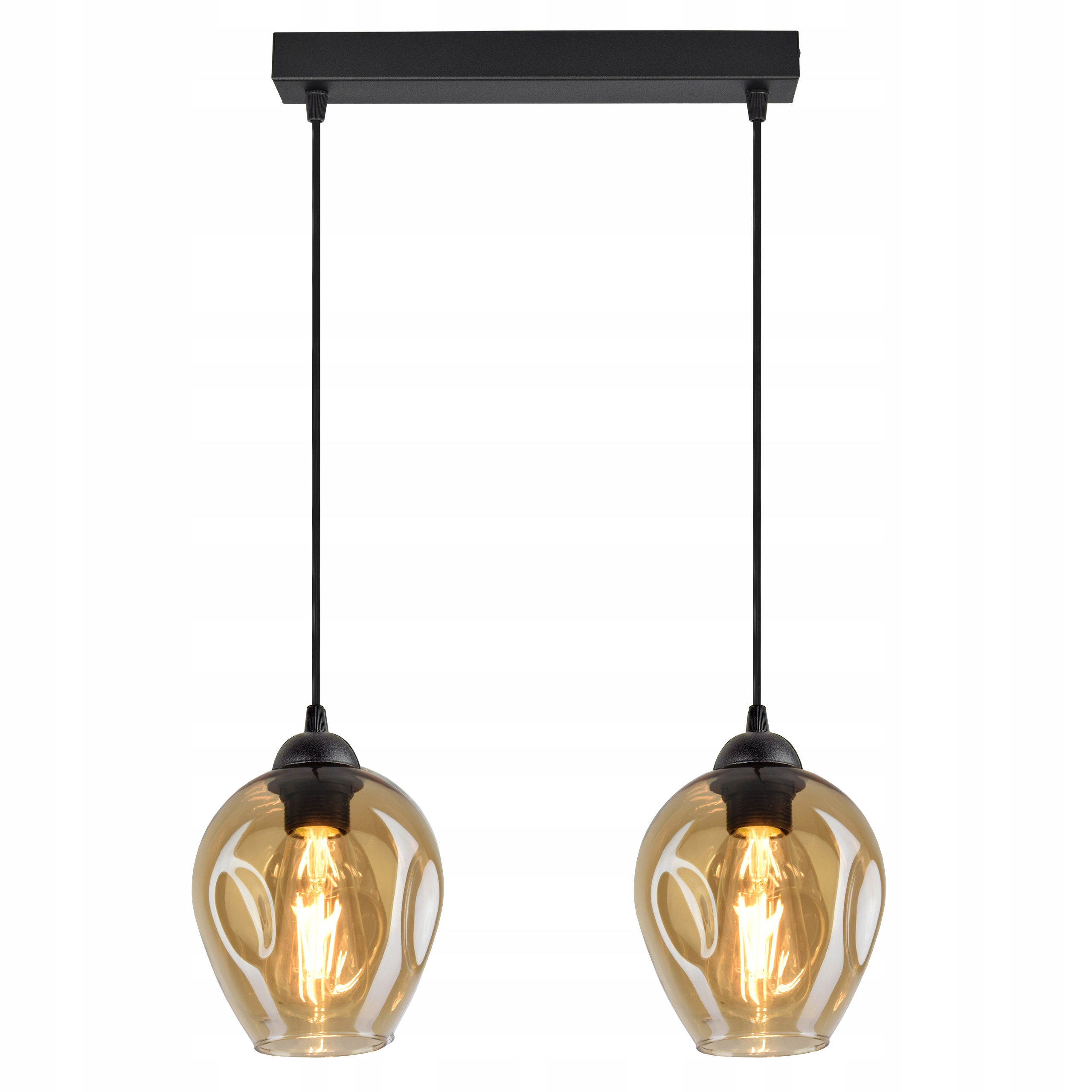 Závěsná lampa Lustr Stropní Svítidlo 2 Stínidla Med Led