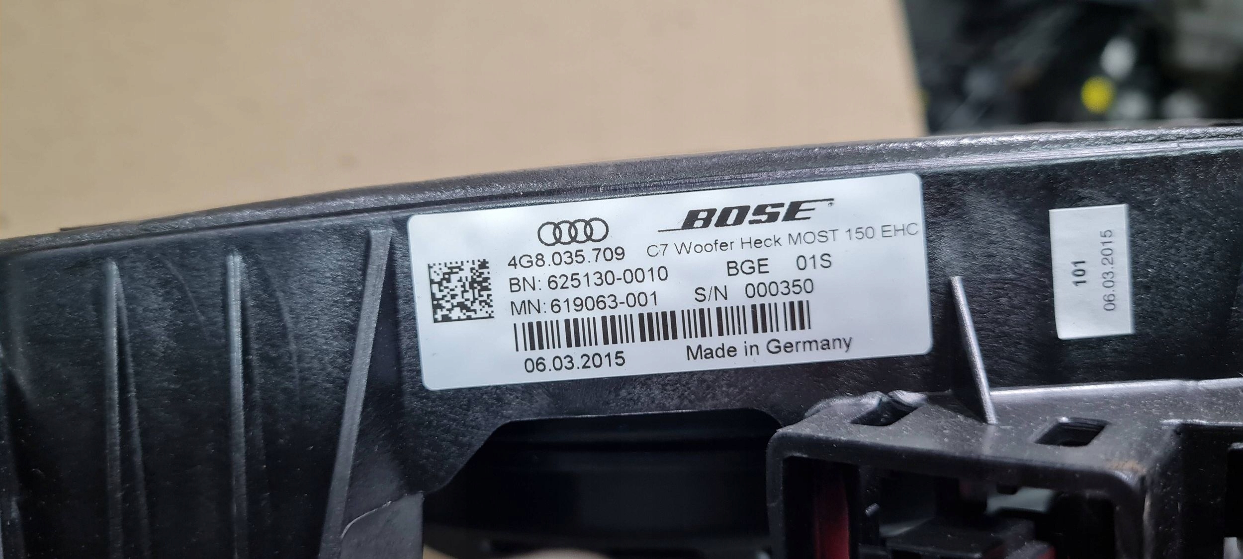 S6 C7 4G A6 LIFT speaker boot BASOWY SUBWOOFER BOSE 4G8035709