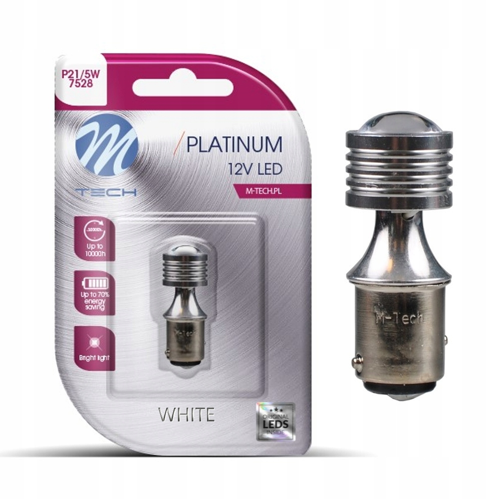 Żarówki M-Tech LED P21/5W z diodami OSRAM 12-24V
