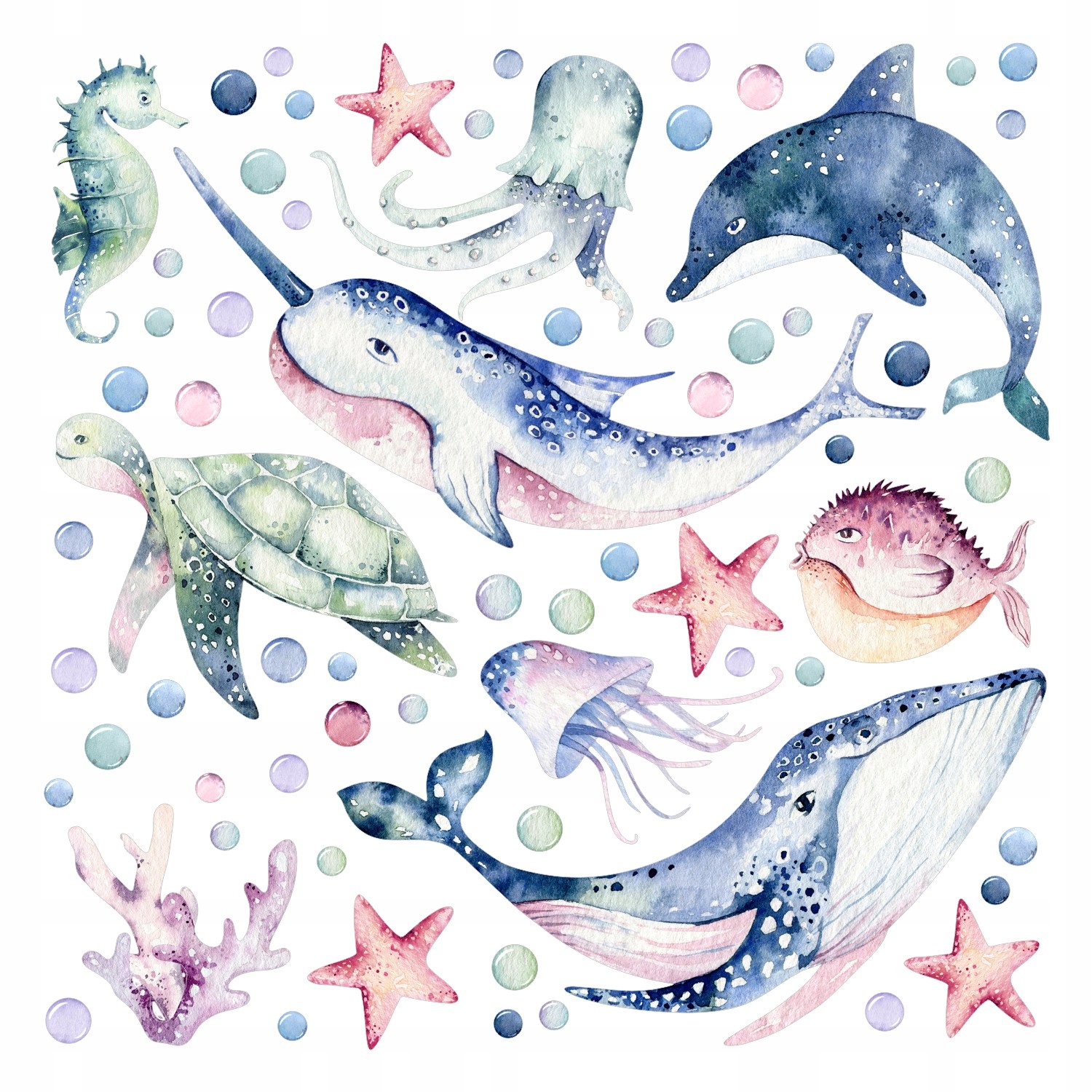 

Naklejki na ścianę dla dziewczynki ocean delfin L