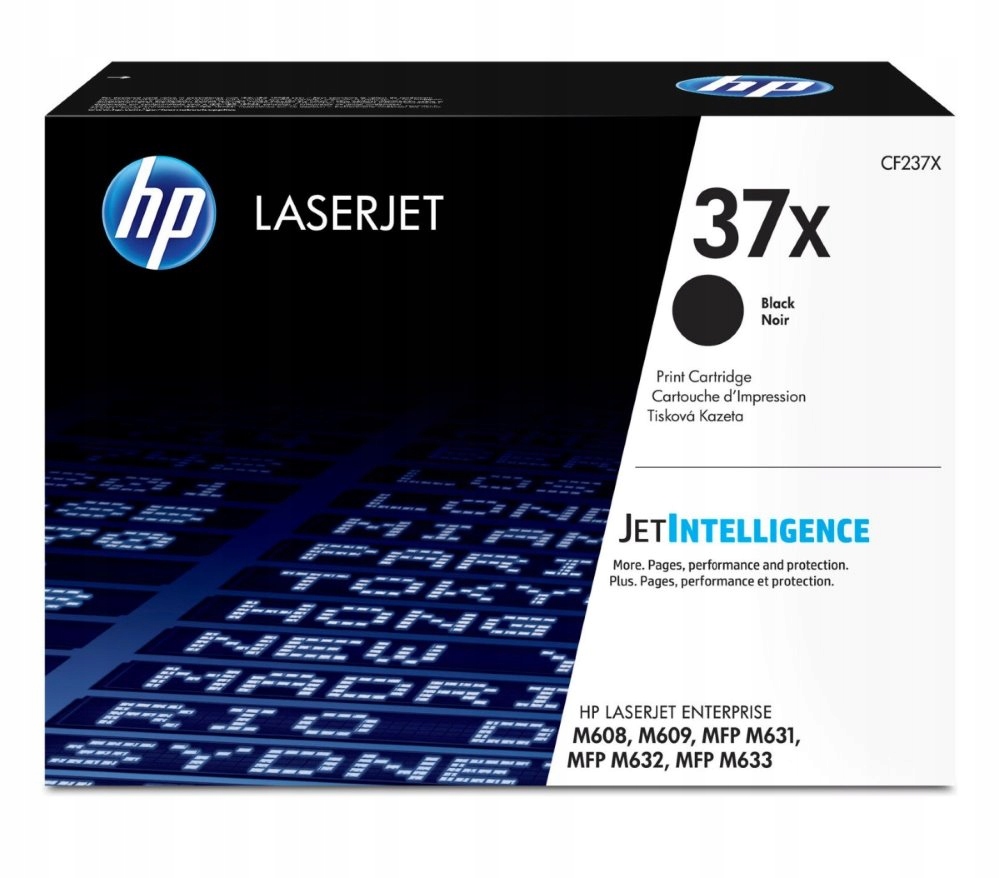 Hp 37X Černá originální tonerová kazeta LaserJet s vysokou výtěžností