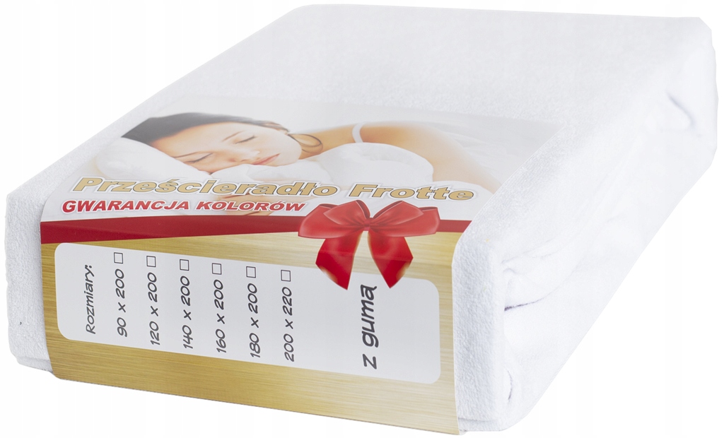 

Prześcieradło Frotte z gumką 90x200 Białe Premium