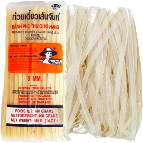 

Tajski Makaron Ryżowy 5mm Pasek 400g Farmer Brand