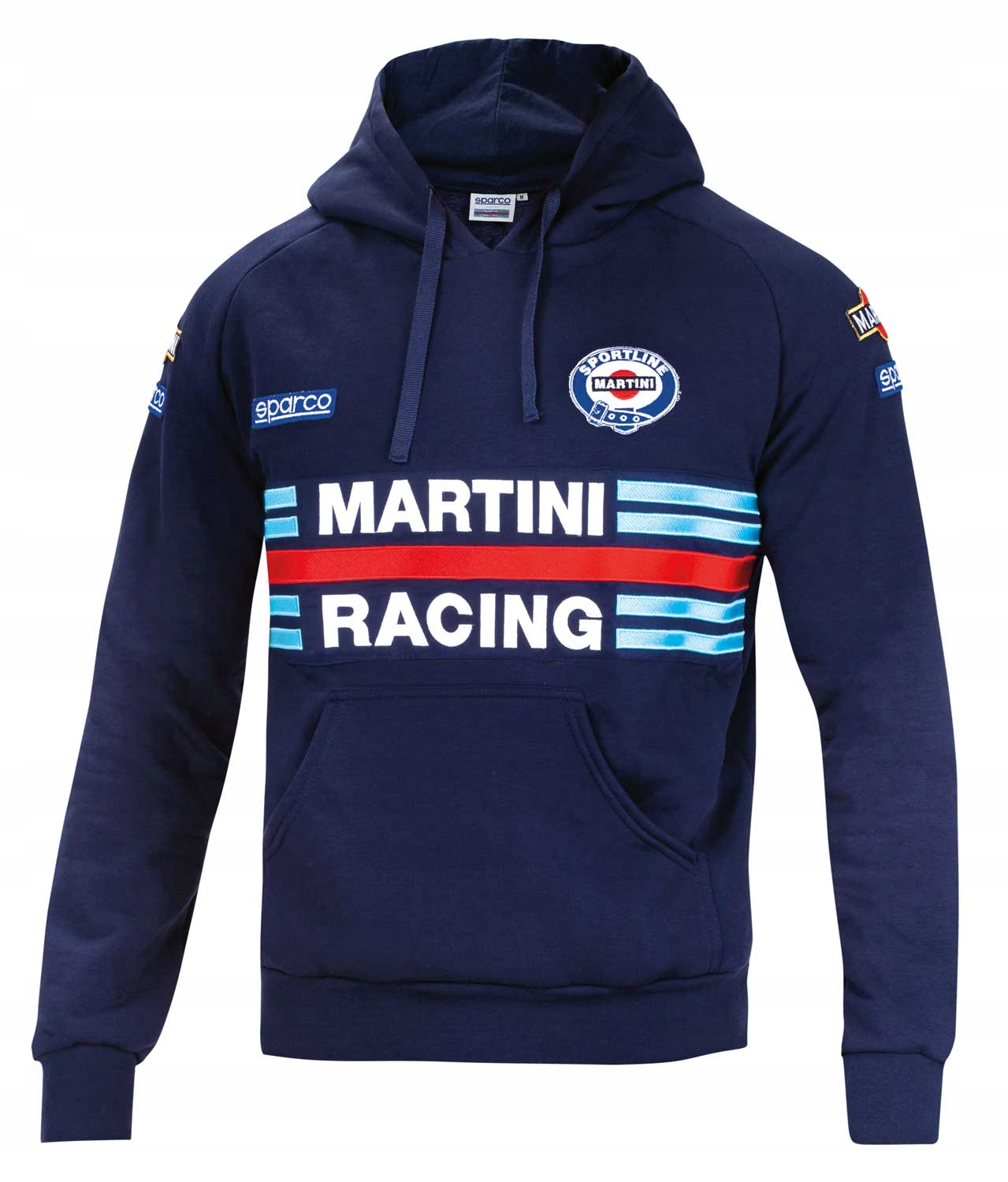 Sparco mikina s kapucí Martini Racing, barva tmavě modrá, velikost L