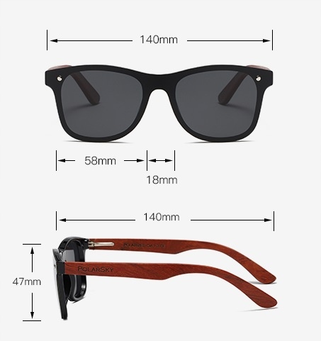 OKULARY Z POLARYZACJĄ UV400 drewniane POLARSKY — 13